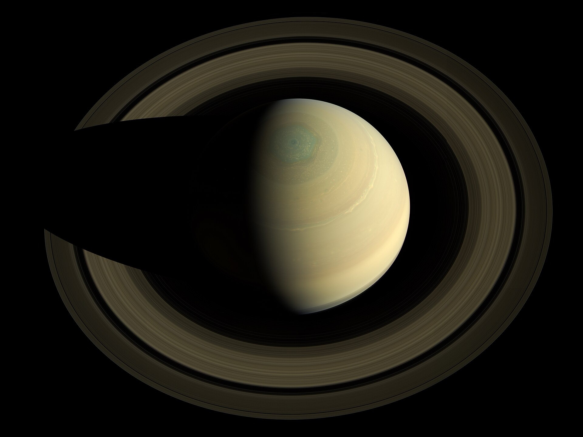 A Journey Across the Solar System. Related source image: Top view of the rings of Saturn by Cassini - October 10, 2013