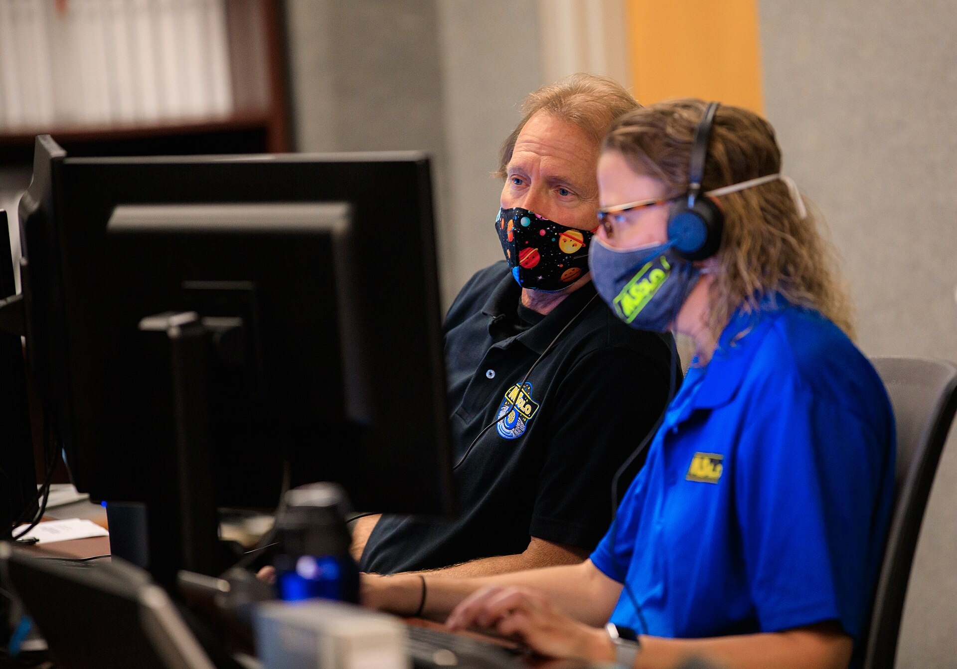 Target: Nobile Crater. Related source image: KSC-20210326-PH-ILW01 0106 - Kevin Smith and Janine Captain during MSolo Connectivity Test